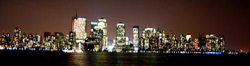 The evening view from the Hyatt Regency boardwalk