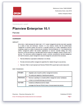 Ovum Technology Audit of Planview Enterprise 10.1