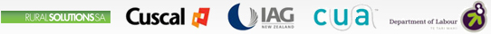 Rural Solutions SA, Cuscal, IAG New Zealand, Credit Union Australia, New Zealand Department of Labour Rural Solutions SA, Cuscal, IAG New Zealand, Credit Union Australia, New Zealand Department of Labour