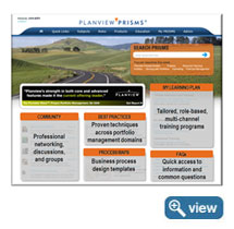 PlanviewPRISMS.com screen-shot